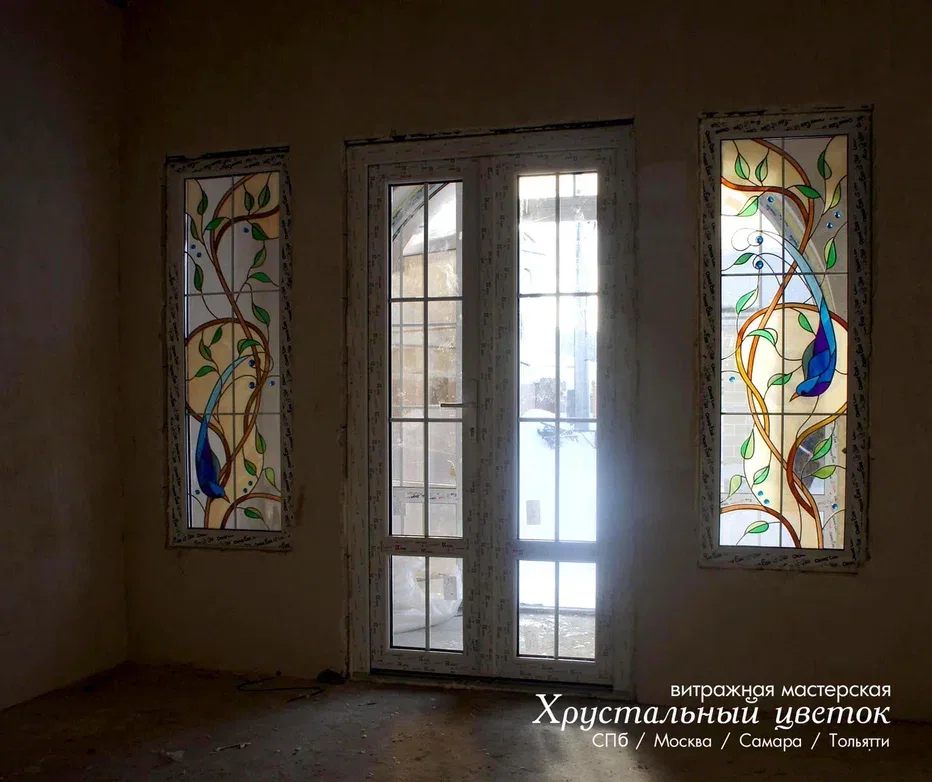 Витраж птицы