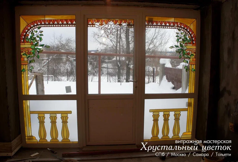 Витражные двери 33