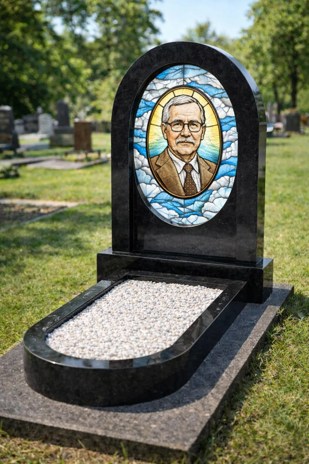 Могила со стеклом