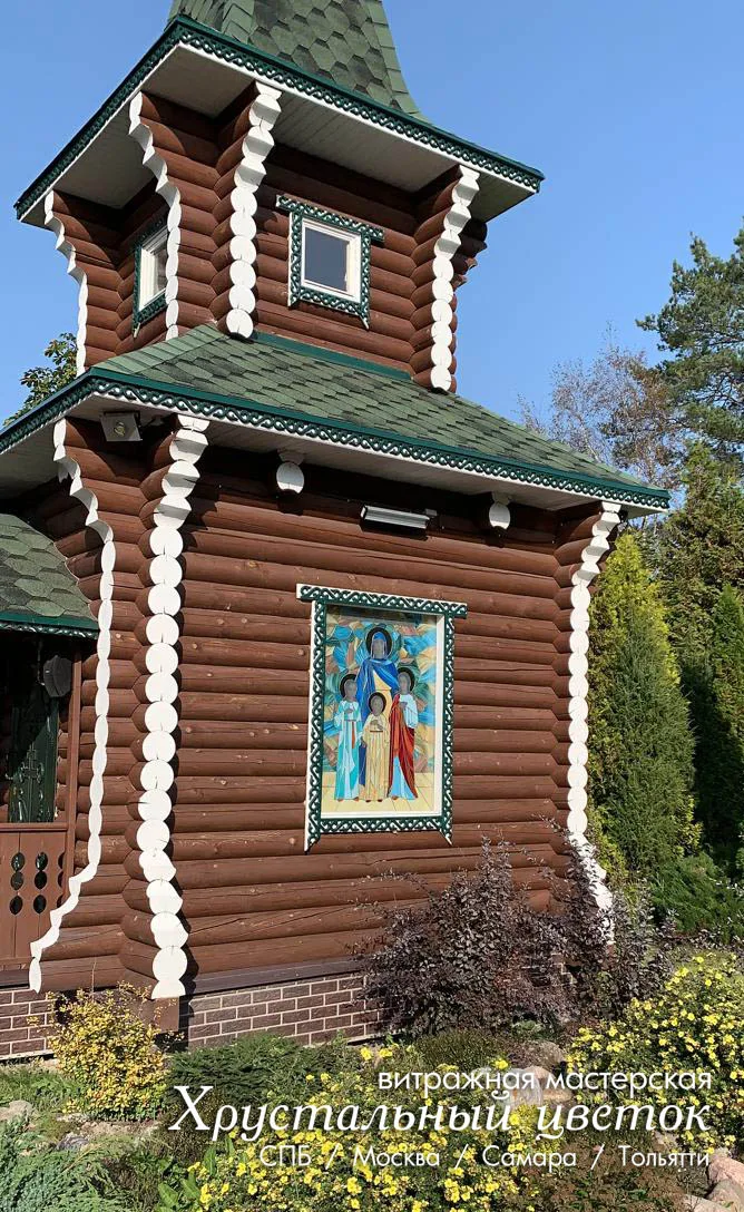 Витраж икона в часовню 2