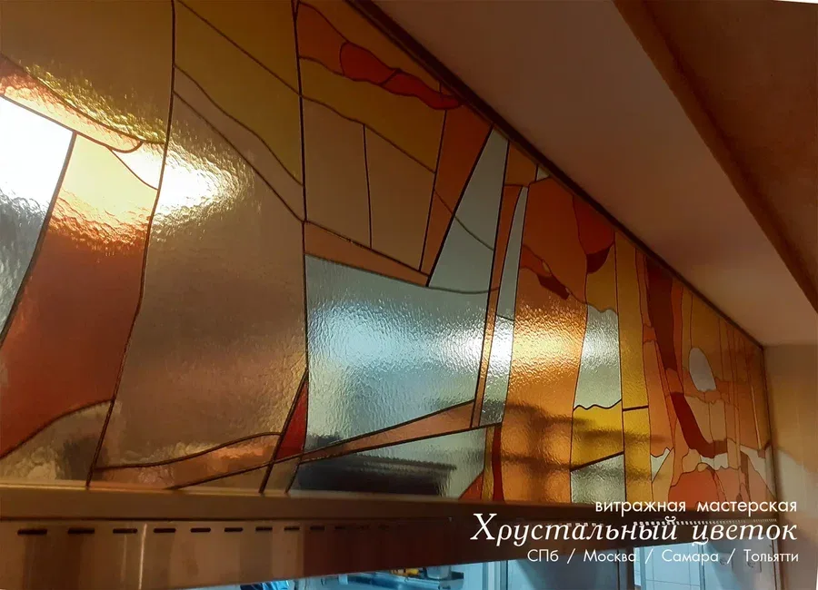 Витраж реалистик в ресторане СПб 4