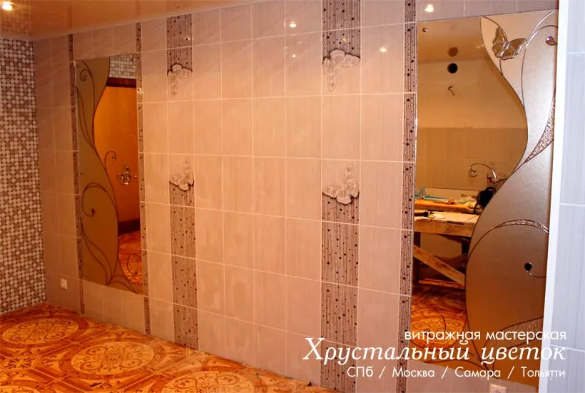 Виттраж зеркало 10